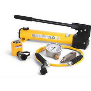 Enerpac® SCL101H Low Height Hydraulic Cylinder and Hand Pump Set, 10 ton, 1.5 in Stroke