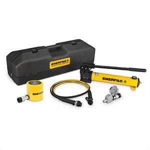 Enerpac® SCL502TB Hydraulic Cylinder and Hand Pump Set, 50 ton, 2.38 in Stroke