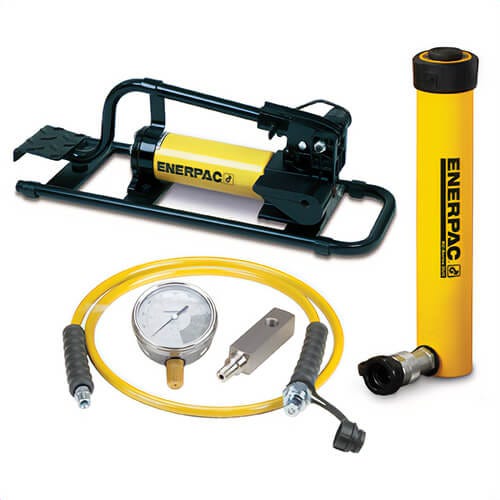 Enerpac® SCR1010FP Hydraulic Cylinder and Foot Pump Set, 10 ton, 10.13 in, 10,000 psi