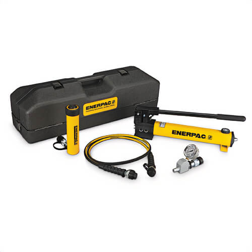Enerpac® SCR106TB Hydraulic Cylinder and Hand Pump Set, 10 ton, 6.13 in Stroke