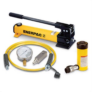 Enerpac® SCR154H Hydraulic Cylinder and Hand Pump Set, 15 ton, 4 in, 10,000 psi
