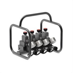 Enerpac® SFM42 Split Flow Hydraulic Manifold Assembly with Gauge and Frame