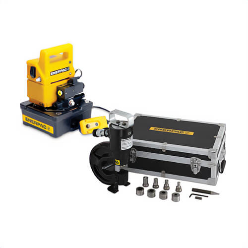 Enerpac® SP35SP Hydraulic Punch and Standard Die Set with Electric Pump 115 VAC, 35 ton
