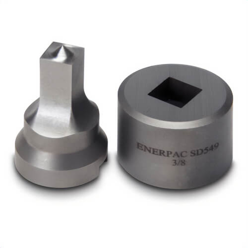 Enerpac® SPD728 Square Hole Punch and Die Set, 1/2 in Hole, 7/16 in Bolt