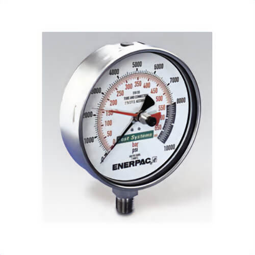 Enerpac® T6011L Test System Gauge, Stainless Steel, 50,000 Maximum psi
