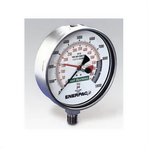 Enerpac® T6011L Test System Gauge, Stainless Steel, 50,000 Maximum psi