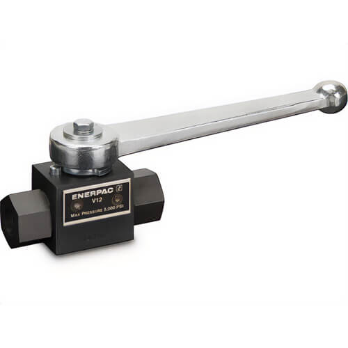 Enerpac® V12 Manual Shut-off Hydraulic Ball Valve, 5000 psi Pressure Oil Flow