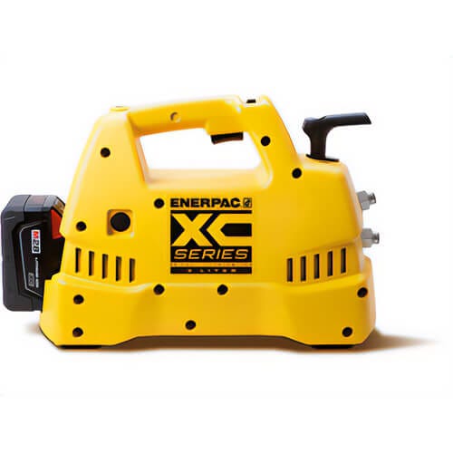 Enerpac® XC1402MB Cordless Hydraulic Pump, 4/3 Valve, 120 in³ Usable Oil, Batteries and Charger Included, 115V