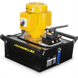Enerpac® ZE4440MB Electric Hydraulic Pump, 4/3 Manual Valve, without Electric Box or LCD, 10.0 gal Usable Oil, 115V