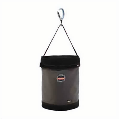 Ergodyne® 14845 Arsenal® 5945T Swiveling Carabiner X-Large Hoist Bucket with Detachable Safety Top, 150 lb Load, Gray