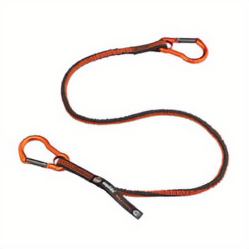 Ergodyne® 19822 Squids® 3110F(x) Lightweight Standard Tool Lanyard, 38 to 70 in L Extended, 10 lb Capacity, Carabiner Connection