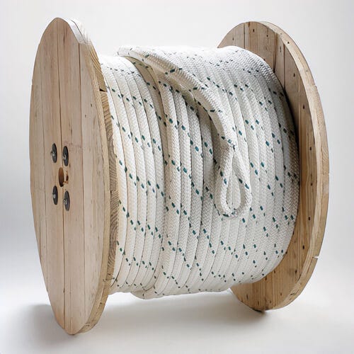 Erin Rope CDB120600 Composite Double Braided Premium Pulling Rope, 3/8 in OD x 600 ft L, Polyester