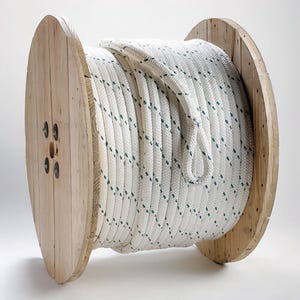 Erin Rope CDB160600 Composite Double Braided Premium Pulling Rope, 1/2 in OD x 600 ft L, Polyester