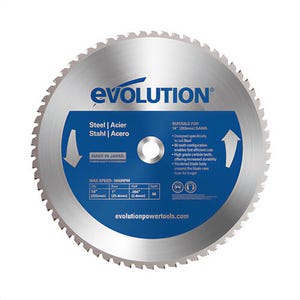 Evolution® 14BLADEST Cutting Blade Steel Cutting Blade, 14 in dia, 1 in Arbor, Metal Blade, 66 Teeth