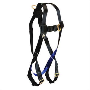 FallTech® 7007 Basic Contractor Standard Non-Belted Harness, Universal, 425 lb Load, Polyester Strap, Mating Leg Strap Buckle