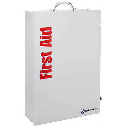 First Aid Only® 248-O/P Cabinet First Aid Kit, Portable/Wall Mount, 1060 Components, Metal Case, 22-3/8 in H x 15 in W x 5-5/8 in D