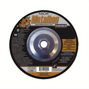 FlexOvit® Metalhog® A1230H Rapid Grind Depressed Center Grinding Wheel, 4-1/2 in dia x 1/4 in Thick, AXT24S Grit