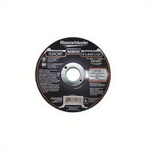 FlexOvit® Razorblade® F1407 Razorblade® Long Life Cut-Off Wheel, 5 in dia x 0.045 in Thick, 7/8 in Center Hole, 60 Grit