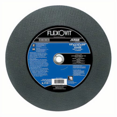 FlexOvit® High Performance™ F5292 Heavy Duty Cut-Off Wheel, 12 in dia x 1/8 in Thick, 1 in Center Hole, 24/30 Grit