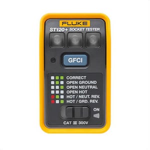 Fluke® ST120+ GFCI Socket Tester with Beeper and LEDs
