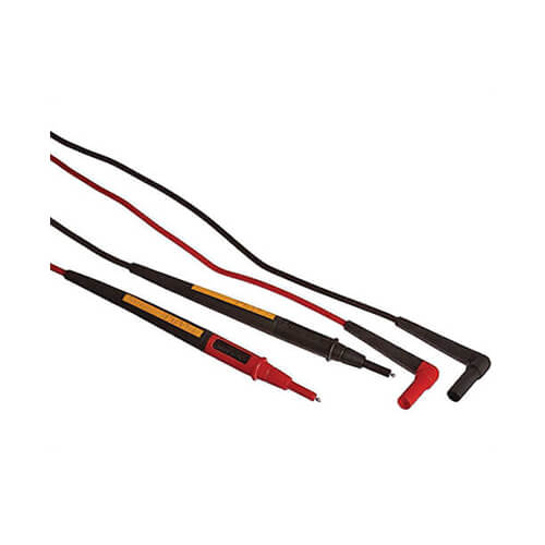 Fluke® TL175E TwistGuard® Test Lead Set, Silicone, Black/Red