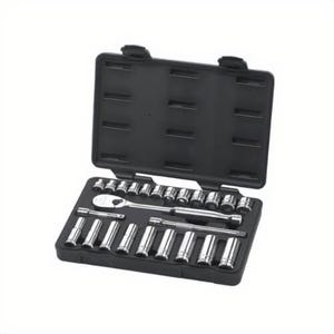 GearWrench® 80559 Socket Set, Metric, 24 pc, 6/12 Points, Included Socket Size: 10 to 19 mm, 3/8 in Drive, Blow Mold Case