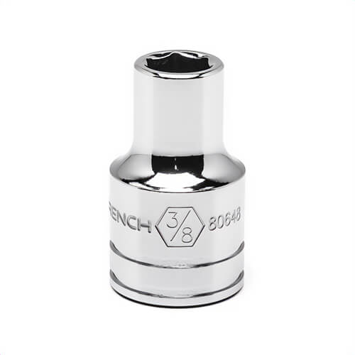 Gearwrench® 80648 Socket, Hand Socket Style, 1/2 in Hex Drive, 3/8 in Standard Socket, 6 Points