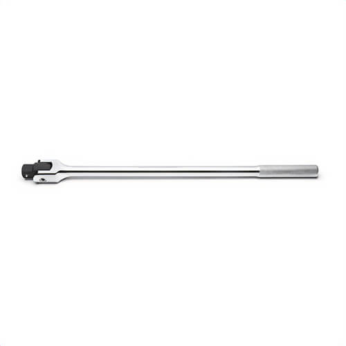 Gearwrench® 81510 Flex Handle Breaker, 1 in Drive, 27 in OAL, Knurled Grip, ASME Specified Specifications Met, Polished Chrome