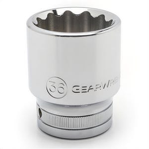 GearWrench® 82474 Socket, Metric, Hex Drive, 3/4 in Drive, Standard Socket, 36 mm Socket, 2.36 in OAL, 1.1 in Opening Depth