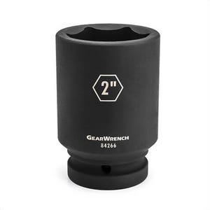 GearWrench® 84268 Socket, Impact Rated, Imperial, 1 in Hex Drive, Deep Socket, 2-1/8 in Socket, 1.169 in Opening Depth
