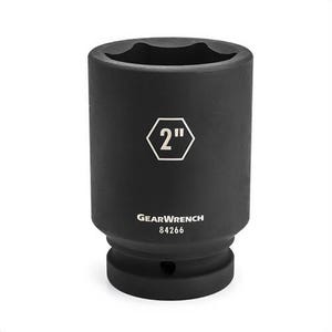 GearWrench® 84274 Socket, Impact Rated, Imperial, 1 in Hex Drive, Deep Socket, 2-3/4 in Socket, 3.425 in OAL