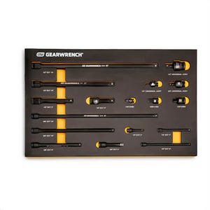 Gearwrench® 86524 Tool Accessories Set, 1/4 in, 3/8 in, 1/2 in Impact Drive Tang, 17 pc, Alloy Steel