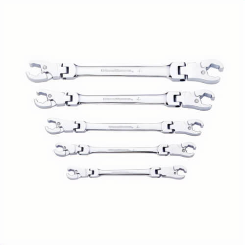 Gearwrench® 89100 Ratcheting Wrench Set, 5 pc, 1/4 x 5/16 to 3/4 x 7/8 in, Polished Chrome