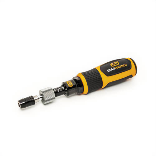 Gearwrench® 89624 Torque Screwdriver, 1/4 in Drive, 7.68 in OAL, 10 to 50 in-lb, +/-6% Accuracy, 50 in-lb, ANSI B107.300/ASME