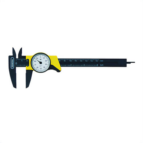General® 145 Single Revolution Dial Caliper, 0 to 6 in, Graduation 0.001 in, 1-3/16 in D Jaw