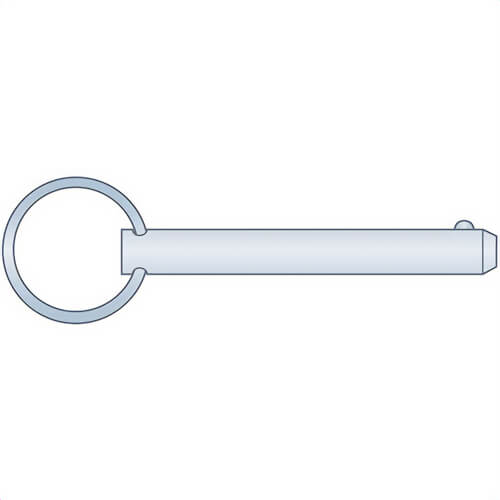 G.L.Huyett™ DTP-0250-3500 Heritage™ Imperial Detent Pin, 1/4 in dia, 3-1/2 in L Usable, Medium Carbon Steel, Zinc Clear