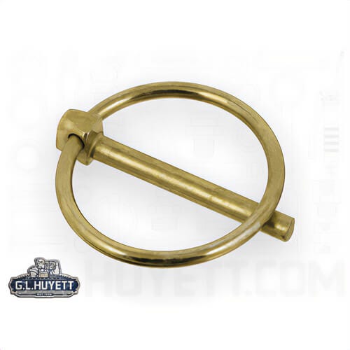 G.L.Huyett™ LP-250-1750 Imperial Lynch Pin, 1/4 in dia, 1-3/4 in L Usable, Carbon Steel, Zinc Yellow