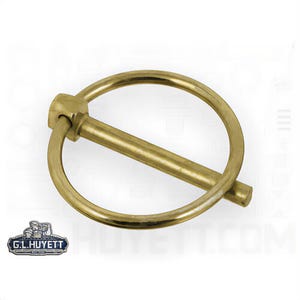 G.L.Huyettâ„¢ LP-250-1750 Imperial Lynch Pin, 1/4 in dia, 1-3/4 in L Usable, Carbon Steel, Zinc Yellow