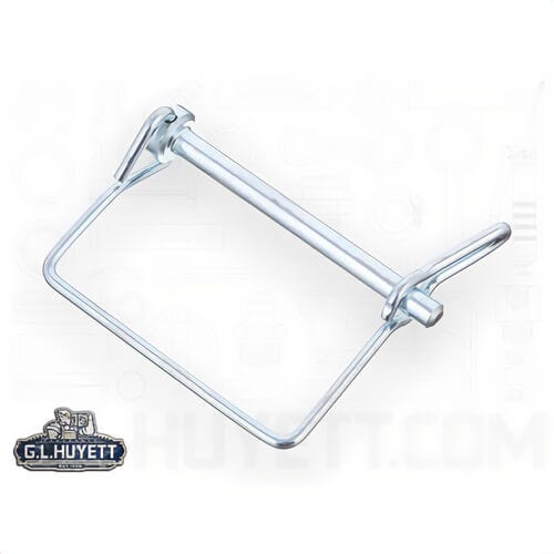 G.L.Huyett™ SNIT-312-2500S 1-Wire Imperial Square Handle Tab Lock Snap Safety Pin, 5/16 in Pin, 2-1/2 in L Usable, Low Carbon Steel