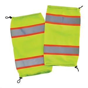 Ergodyne® 29093 GloWear® 8009 2-Tone Leg Gaiter, Universal, Lime, 47 cm Large, Polyester Mesh