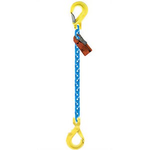 GrabiQ® Single Leg, 3/8 in, Adjustable Chain Sling, EGKN1-GBK, 10 ft Length, 8800 lb WLL