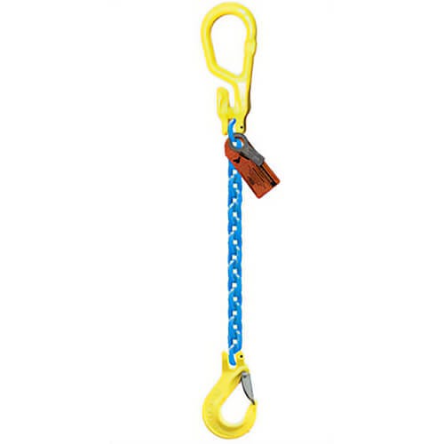 GrabiQ® Single Leg, 1/2 in, Adjustable Chain Sling, MG1-EGKN, 20 ft Length, 15000 lb WLL
