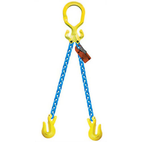 GrabiQ® Double Leg, 1/2 in, Adjustable Chain Sling, MG2-GG, 8 ft Length, 26000 lb WLL