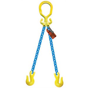 GrabiQ® Double Leg, 5/8 in, Adjustable Chain Sling, MG2-GG, 10 ft Length, 39100 lb WLL
