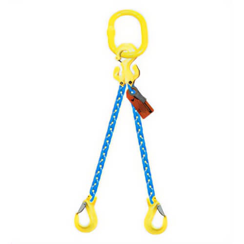 GrabiQ® Double Leg, 5/16 in, Adjustable Chain Sling, TG2-EGKN, 12 ft Length, 9900 lb WLL