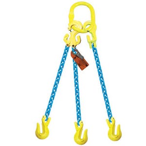 GrabiQ® Triple Leg, 3/8 in, Adjustable Chain Sling, TG3-GG, 5 ft Length, 22900 lb WLL