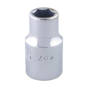 Gray Tools 407 Standard Socket, Imperial, 1/2 in, 7/16 in Hex Socket, 6 Points