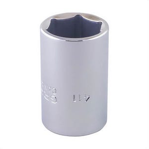 Gray Tools 411 Standard Socket, Imperial, 1/2 in, 11/16 in Hex Socket, 6 Points