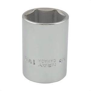 Gray Tools 433 Standard Socket, Imperial, 1/2 in, 1-1/16 in Hex Socket, 6 Points