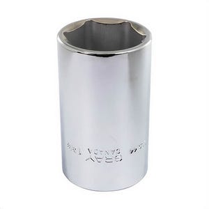 Gray Tools LDS44 Deep Socket, Imperial, 1/2 in, 1-3/8 in Hex Socket, 6 Points
